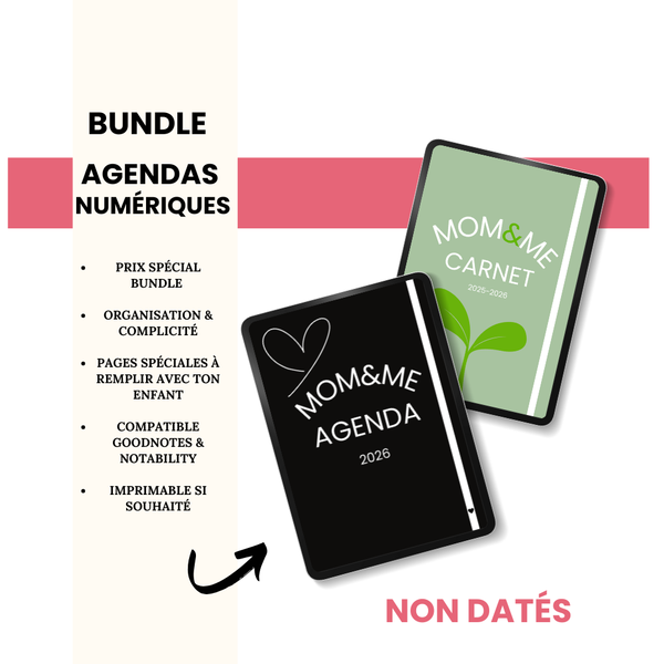 Bundle version NON DATÉS- Agenda & Carnet enfant interactif