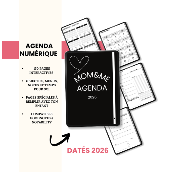 Agenda numérique Mom&Me – Organisation & Lien Parent-Enfant