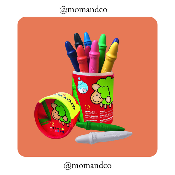 POT 12 CRAYONS CIRE- GIOTTO
